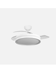 VENTILADOR TECHO C/LUZ 3 ASP RETRACT BLANCO 107 CM