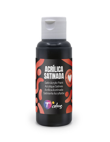 PINTURA MANUALIDADES ACRILICA NEGRO SAT 80 ML