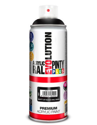PINTURA AER ACR. NEGRO SIGNAL MATE RAL 9004 400 ML