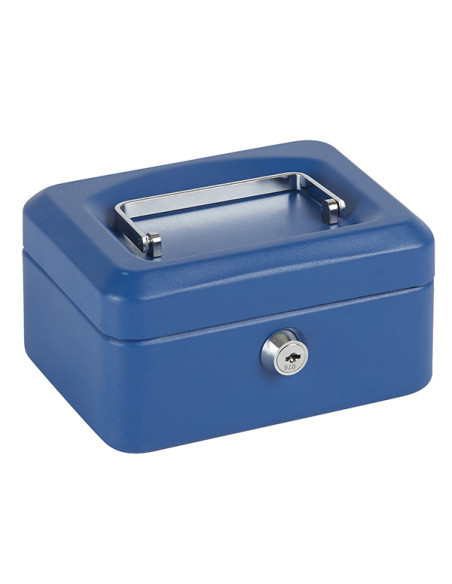 CAJA CAUDALES AZUL 15X11X8CM