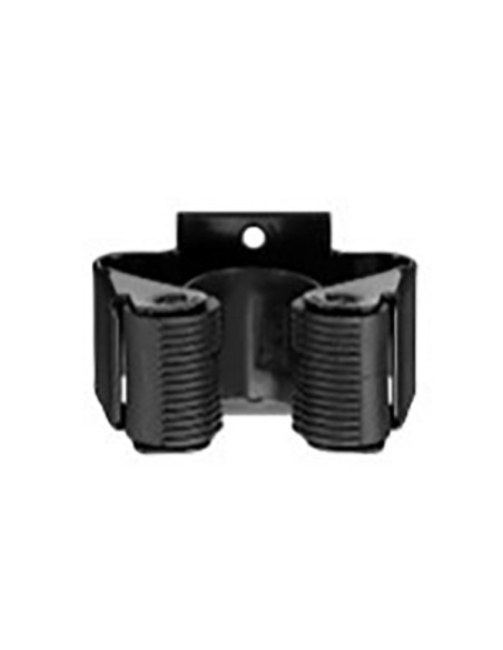 COLGADOR ADH ESCOBAS NEGRO MATE BL2 100X40X120