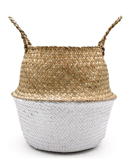 CESTO MIMBRE BLANCO 36X36 CM