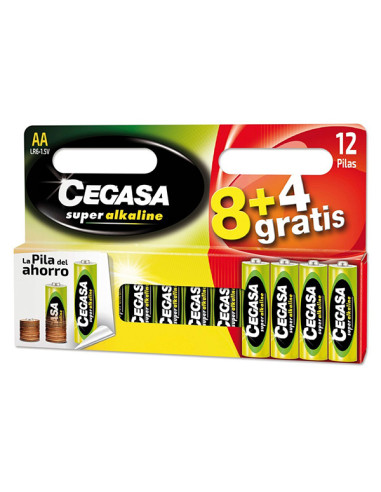 PILA ALCALINA LR06 AA BL 8+4 1,5 V
