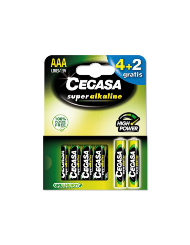 PILAS LR03 AAA SUP. ALCALINA 4+2 1,5 V