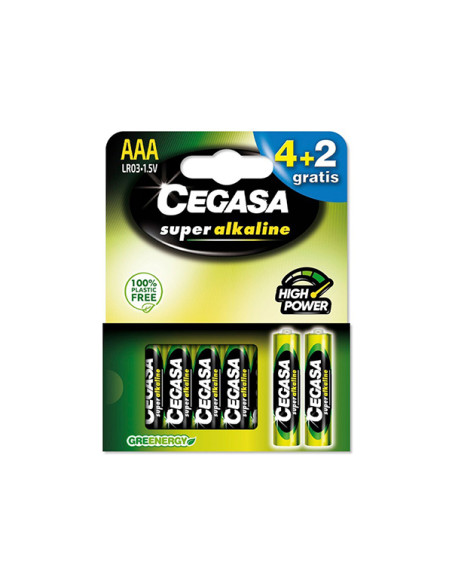 PILAS LR03 AAA SUP. ALCALINA 4+2 1,5 V