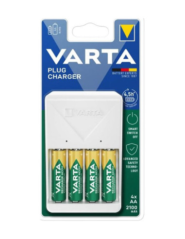 CARGADOR PILA VARTA 4XAA PLUS CHARGER 2100 MAH