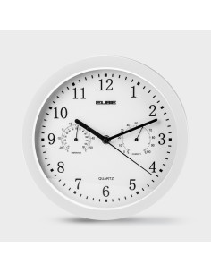 RELOJ PARED TERMOMETRO E HIGOMETRO BLANCO 2