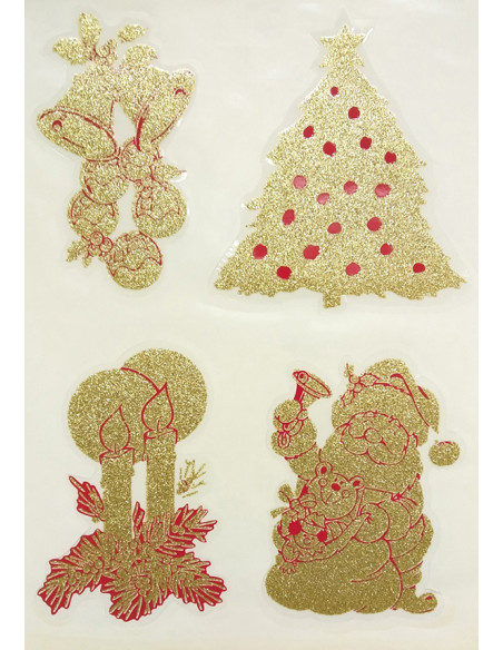 ADHESIVO REMOV. VELAS-PINO-PAPA NOEL 250X350MM