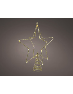 ESTRELLA ARBOL DORADA MICROLED 20X20X25 2