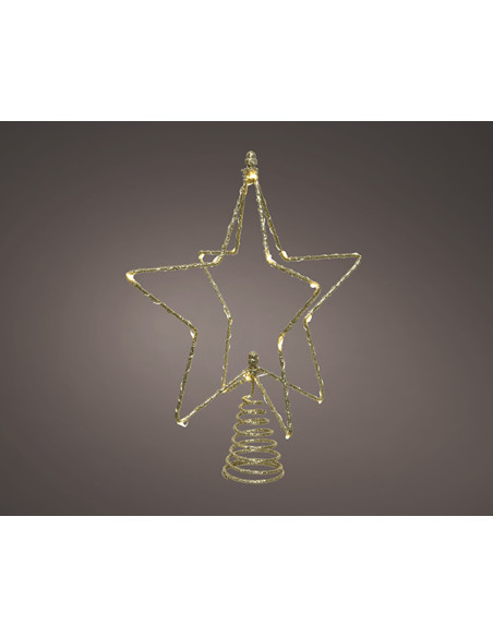 ESTRELLA ARBOL DORADA MICROLED 20X20X25