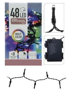 Guirnalda 48 LED Multicolor a Pilas | Luz Decorativa 2