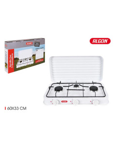 COCINA 3 FUEGOS GAS C/TAPA 60X33 CM