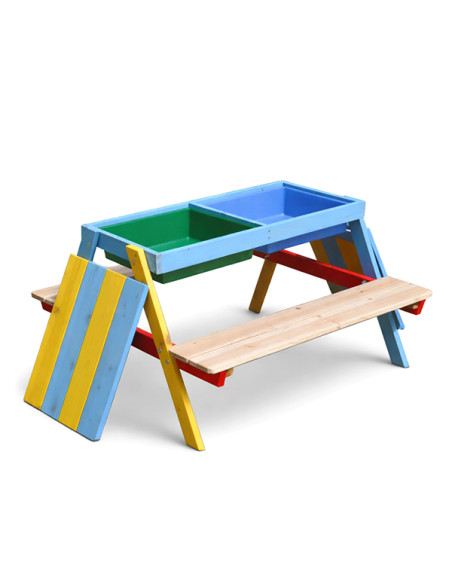 Mesa picnic infantil madera 89x85x48 cm