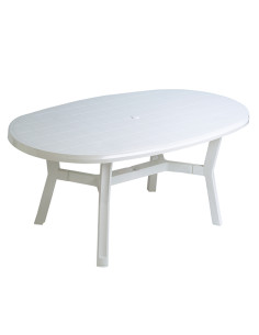 MESA JARDIN OVAL BLANCA 2