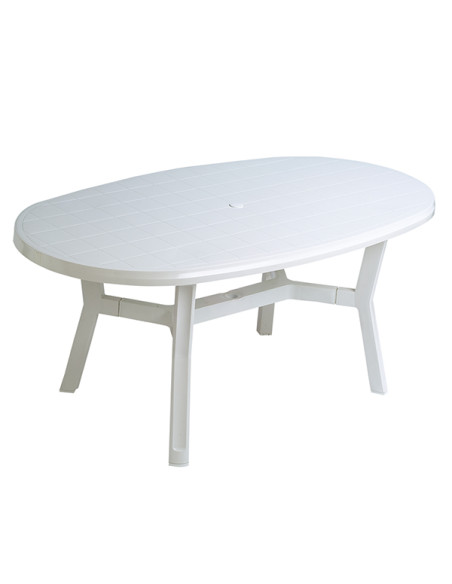 MESA JARDIN OVAL BLANCA