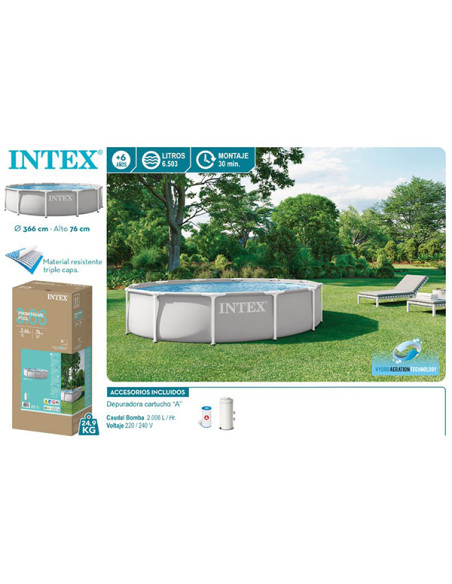 PISCINA C/DEP 6503L PRISM FRAME 366X76