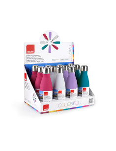 BOTELLA TERMO INOX COLORFULL DOBLE PARED SURT 350 ML 2