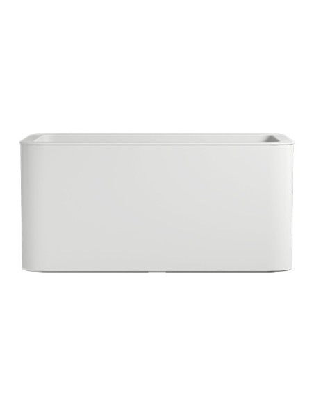 JARDINERA RECTANGULAR BLANCA 40X80 CM