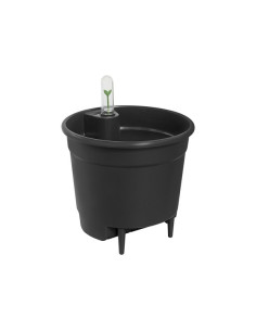MACETA AUTORIEGO NEGRA 24 CM 2
