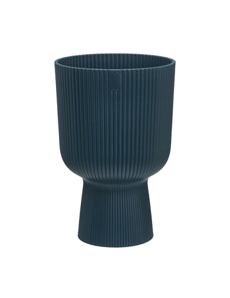 MACETERO PEDESTAL AZUL 14 CM