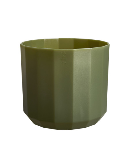 MACETERO FACET ROUND VERDE BOSQUE 19 CM