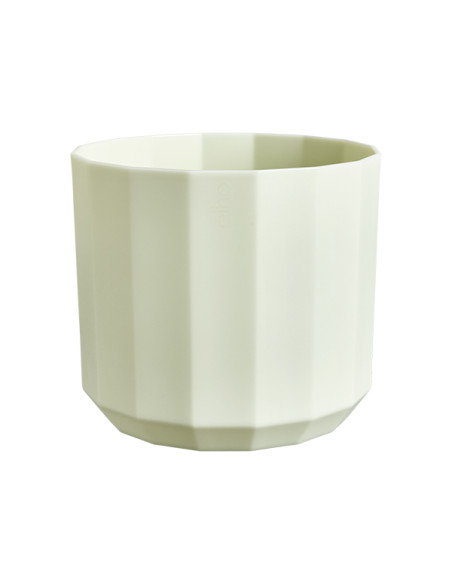 MACETERO FACET ROUND VERDE TÉ 19 CM