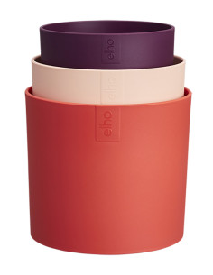 SET 3 MACETEROS ROJO/ROSADO/VIOLETA 11-13-14CM 2