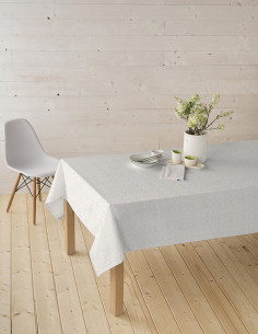MANTEL ANTIMANCHAS ROMBARELLO BEIGE 140X250 CM 2