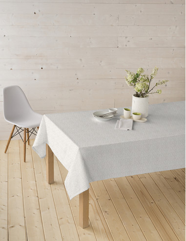 MANTEL ANTIMANCHAS ROMBARELLO BEIGE 140X250 CM