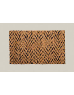 FELPUDO COCO TRENZADO ESPIGA NEGRO 45 X 75 CM 2