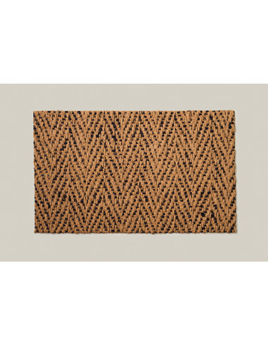 FELPUDO COCO TRENZADO ESPIGA NEGRO 45 X 75 CM