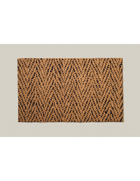 FELPUDO COCO TRENZADO ESPIGA NEGRO 45 X 75 CM