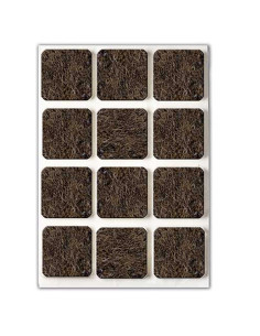FIELTRO ADHESIVO MARRON BL12 22X22 MM 2