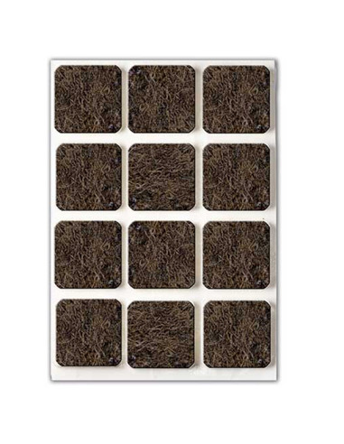 FIELTRO ADHESIVO MARRON BL12 22X22 MM