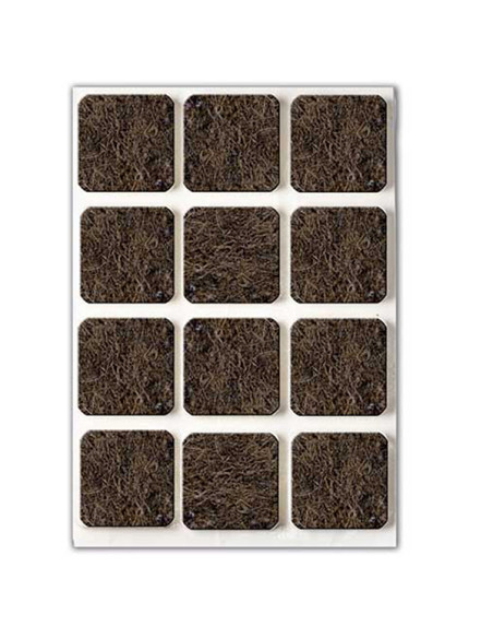 FIELTRO ADHESIVO MARRON BL12 22X22 MM