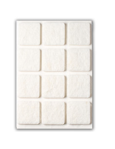 FIELTRO ADHESIVO BLANCO BL6 30X30 MM 2
