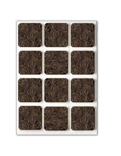 FIELTRO ADHESIVO MARRON BL6 30X30 MM 2