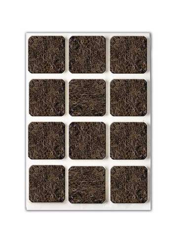 FIELTRO ADHESIVO MARRON BL6 30X30 MM