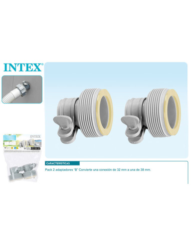 PACK 2 ADAPTADORES(B) DEPURADORAS INTEX 1,25/1,5 P