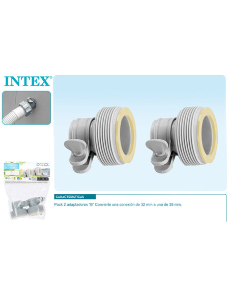 PACK 2 ADAPTADORES(B) DEPURADORAS INTEX 1,25/1,5 P