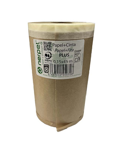 PAPEL KRAFT PLUS C/CINTA 20 M 30 CM