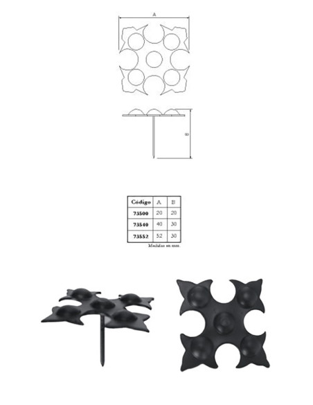 CLAVO ITALIANO (10 UNIDADES) 20X20 MM