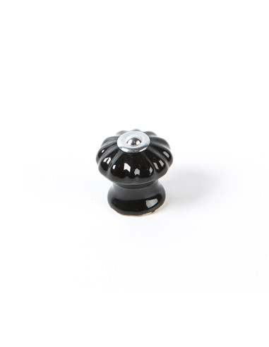 POMO PORCELANA NEGRO 28 MM