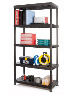ESTANTERIA RESINA 5 B/ NEGRO 2