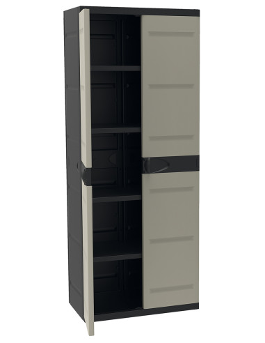 ARMARIO RESINA 2 PUERTAS 4 BAL NGR 70X44X176