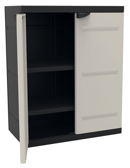 ARMARIO RESINA 2 PUERTAS BAJO NGR 70X44X88