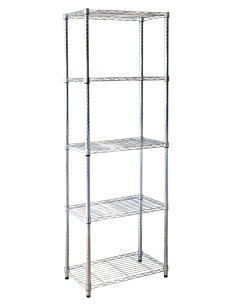 ESTANTERIA CROMADA STYLO 5 B. 180X90X35 2