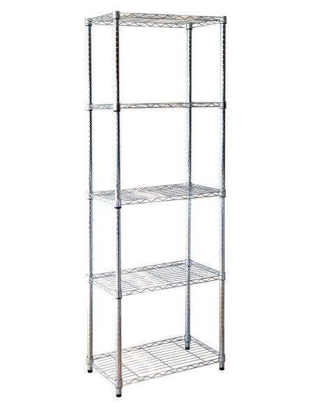 ESTANTERIA CROMADA STYLO 5 B. 180X90X35