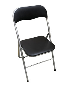 SILLA PLEGABLE NEGRA 44X47X81CM 2