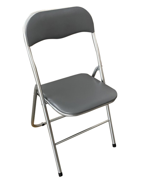 SILLA PLEGABLE GRIS 44X47X81CM